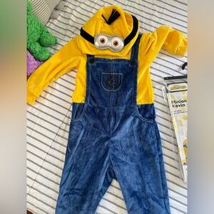 Minion costume Kevin Hooded Plush Jumpsuit